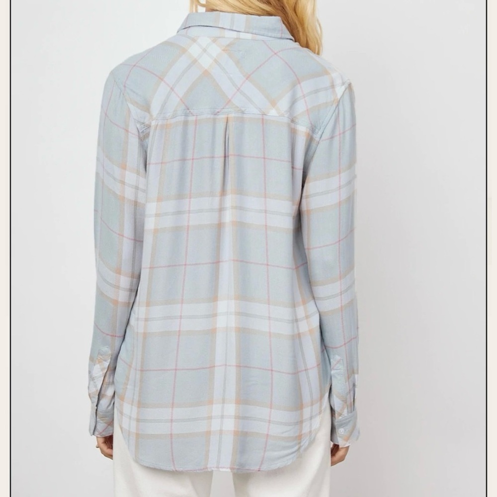 Rails Plaid Button Up Medium Blouse Top Hunter Oy… - image 3